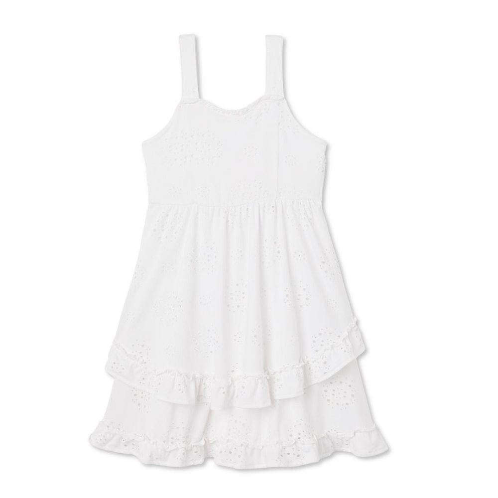 NWT Justice Girls' Tiered Eyelet Dress size 16/18 XL